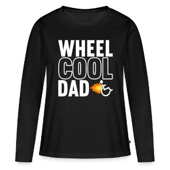 Personnes en fauteuil roulant Fauteuil roulant - T-shirt manches longues Premium bio Femme - noir - Devant - Julia (174cm)