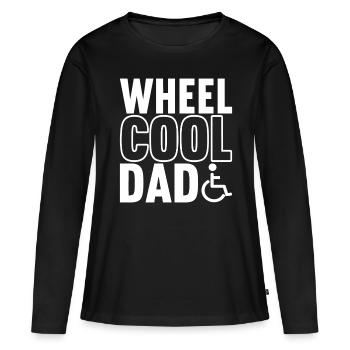 Personnes en fauteuil roulant Fauteuil roulant - T-shirt manches longues Premium bio Femme - noir - Devant - Julia (174cm)