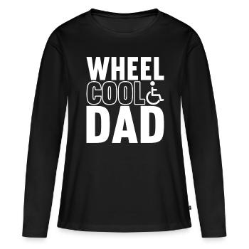 Personnes en fauteuil roulant Fauteuil roulant - T-shirt manches longues Premium bio Femme - noir - Devant - Julia (174cm)