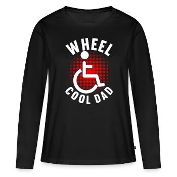 Personnes en fauteuil roulant Fauteuil roulant - T-shirt manches longues Premium bio Femme - noir - Devant - Julia (174cm)