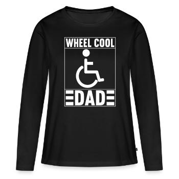 Personnes en fauteuil roulant Fauteuil roulant - T-shirt manches longues Premium bio Femme - noir - Devant - Julia (174cm)