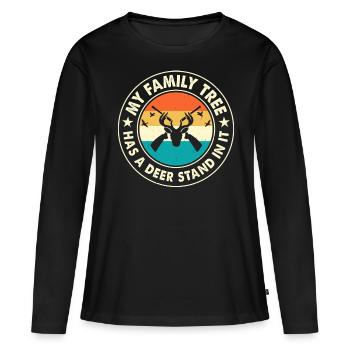 Jäger Jagen - Frauen Premium Bio Langarmshirt - Schwarz - Vorne - Julia (174cm)