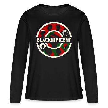 Cercle d’autonomisation - T-shirt manches longues Premium bio Femme - noir - Devant - Julia (174cm)