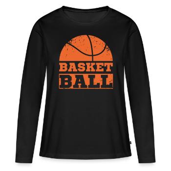 Basketball Basketballer - Frauen Premium Bio Langarmshirt - Schwarz - Vorne - Julia (174cm)