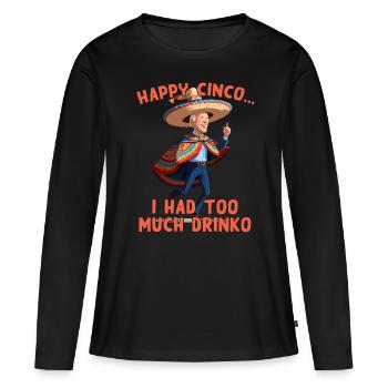 Drôle Confus Président Satire Mexicaine - T-shirt manches longues Premium bio Femme - noir - Devant - Julia (174cm)