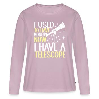 Astronom Astronomie - Frauen Premium Bio Langarmshirt - Altrosa - Vorne - Julia (174cm)