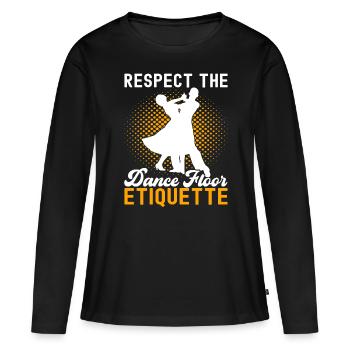 Danse de salon Danseurs de salon Danseurs de salon Danseurs de salon - T-shirt manches longues Premium bio Femme - noir - Devant - Julia (174cm)