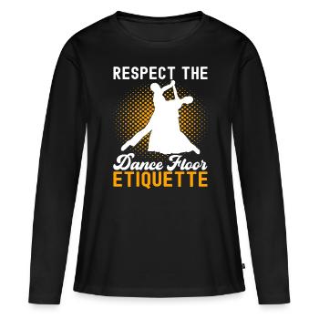 Danse de salon Danseurs de salon Danseurs de salon Danseurs de salon - T-shirt manches longues Premium bio Femme - noir - Devant - Julia (174cm)