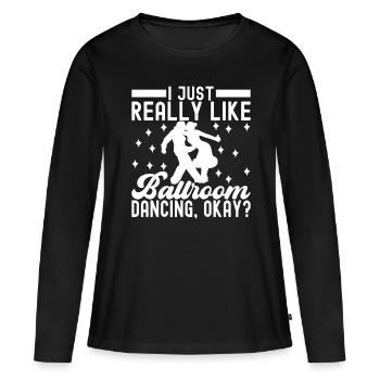 Danse de salon Danseurs de salon Danseurs de salon Danseurs de salon - T-shirt manches longues Premium bio Femme - noir - Devant - Julia (174cm)