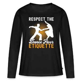 Danse de salon Danseurs de salon Danseurs de salon Danseurs de salon - T-shirt manches longues Premium bio Femme - noir - Devant - Julia (174cm)