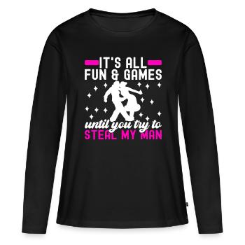 Danse de salon Danseurs de salon Danseurs de salon Danseurs de salon - T-shirt manches longues Premium bio Femme - noir - Devant - Julia (174cm)