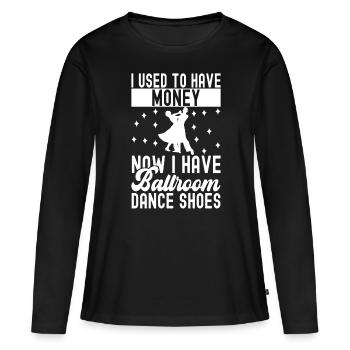 Danse de salon Danseuses de salon Danseuses de salon Danseuses de salon - T-shirt manches longues Premium bio Femme - noir - Devant - Julia (174cm)
