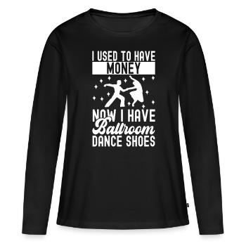 Danse de salon Danseuses de salon Danseuses de salon Danseuses de salon - T-shirt manches longues Premium bio Femme - noir - Devant - Julia (174cm)