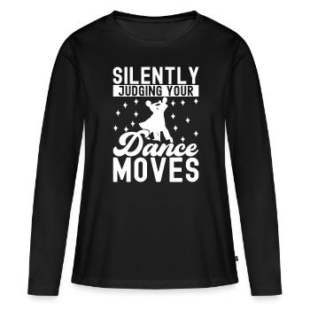 Danse de salon Danseuses de salon Danseuses de salon Danseuses de salon - T-shirt manches longues Premium bio Femme - noir - Devant - Julia (174cm)