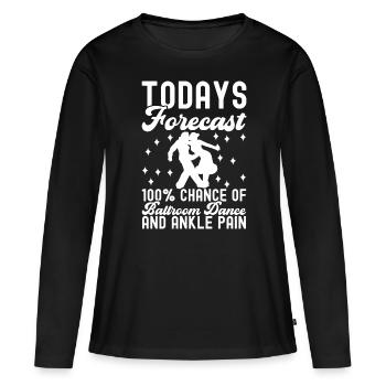 Danse de salon Danseuses de salon Danseuses de salon Danseuses de salon - T-shirt manches longues Premium bio Femme - noir - Devant - Julia (174cm)