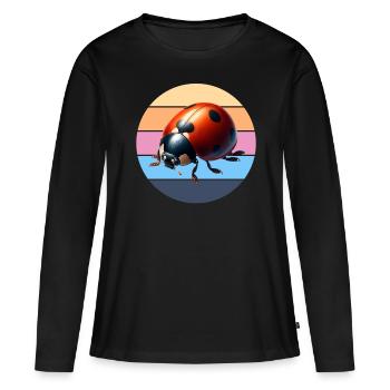 Ladybird - Women's Premium Organic Long Sleeve Shirt - black - Front - Julia (174cm)