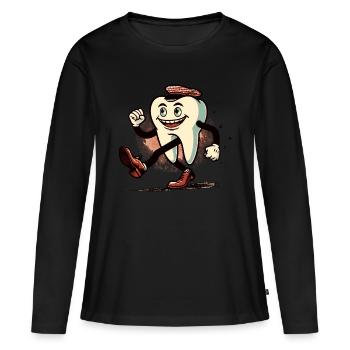 Tooth Decay Tooth Funny Halloween - Women's Premium Organic Long Sleeve Shirt - black - Front - Julia (174cm)