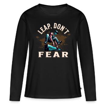 Parkour - T-shirt manches longues Premium bio Femme - noir - Devant - Julia (174cm)