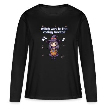 Witch way to the voting booth? - Women's Premium Organic Long Sleeve Shirt - black - Front - Julia (174cm)