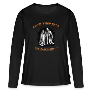 Geisterhaft romantische Halloween-Nacht - Frauen Premium Bio Langarmshirt - Schwarz - Vorne - Julia (174cm)