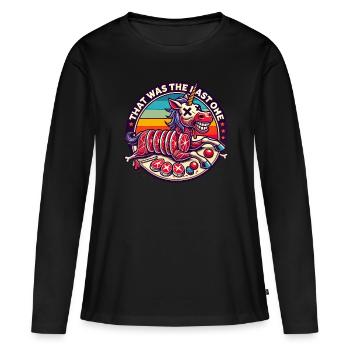 L’humour drôle et lugubre de potence a été le dernier - T-shirt manches longues Premium bio Femme - noir - Devant - Julia (174cm)