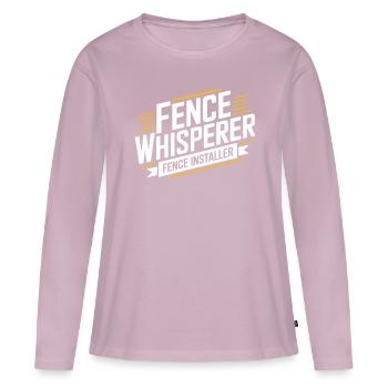 Zauninstallateur Zaunbauer Fence Installer - Frauen Premium Bio Langarmshirt - Altrosa - Vorne - Julia (174cm)