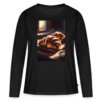 Hörnchen - Frauen Premium Bio Langarmshirt - Schwarz - Vorne - Julia (174cm)