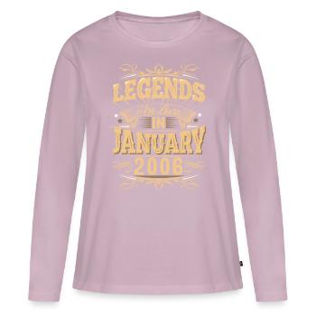 January 2006 Birthday Legend - Women's Premium Organic Long Sleeve Shirt - dusky pink - Front - Julia (174cm)