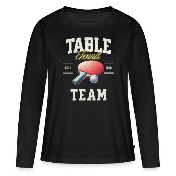 Table tennis - Women's Premium Organic Long Sleeve Shirt - black - Front - Julia (174cm)