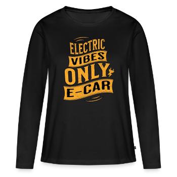 Elektroauto E-Auto Elektromobilität - Frauen Premium Bio Langarmshirt - Schwarz - Vorne - Julia (174cm)
