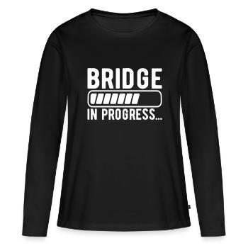Ingénieur des ponts Construction de ponts - T-shirt manches longues Premium bio Femme - noir - Devant - Julia (174cm)