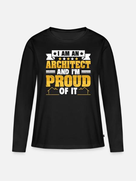 Architekt - Frauen Premium Bio Langarmshirt - Schwarz