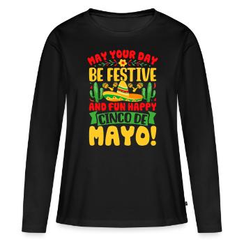 Cinco De Mayo - Women's Premium Organic Long Sleeve Shirt - black - Front - Julia (174cm)