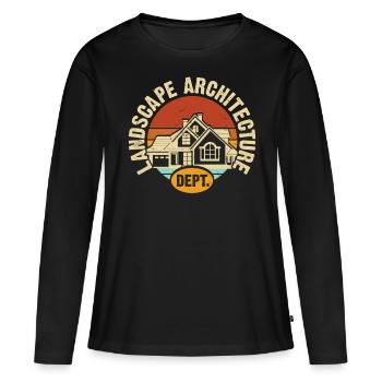 Architecte - T-shirt manches longues Premium bio Femme - noir - Devant - Julia (174cm)