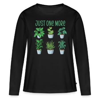 Planter - T-shirt manches longues Premium bio Femme - noir - Devant - Julia (174cm)
