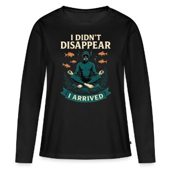 Plongeur Ocean I n’a pas disparu - T-shirt manches longues Premium bio Femme - noir - Devant - Julia (174cm)