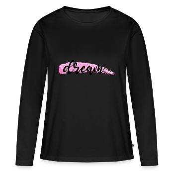Rêve - T-shirt manches longues Premium bio Femme - noir - Devant - Julia (174cm)