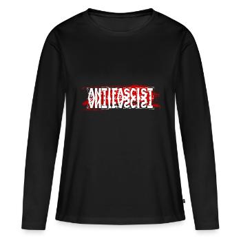 Anti-fascist against paternalism - Women's Premium Organic Long Sleeve Shirt - black - Front - Julia (174cm)