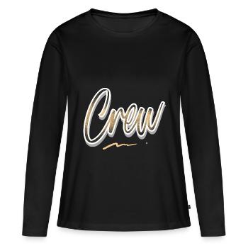 Équipage - T-shirt manches longues Premium bio Femme - noir - Devant - Julia (174cm)