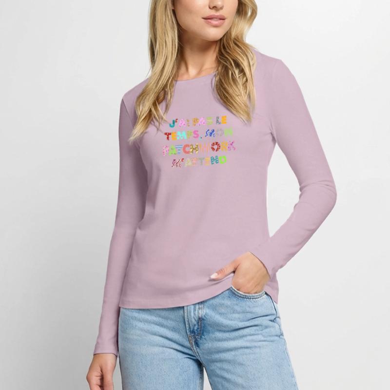 Patchwork: no time, my patchwork awaits me Women's Premium Organic Long Sleeve Shirt