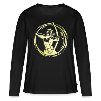 Archery Man - Women's Premium Organic Long Sleeve Shirt - black - Front - Julia (174cm)