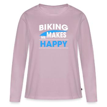 BIKING - Frauen Premium Bio Langarmshirt - Altrosa - Vorne - Julia (174cm)