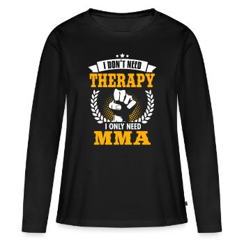 Mma - T-shirt manches longues Premium bio Femme - noir - Devant - Julia (174cm)