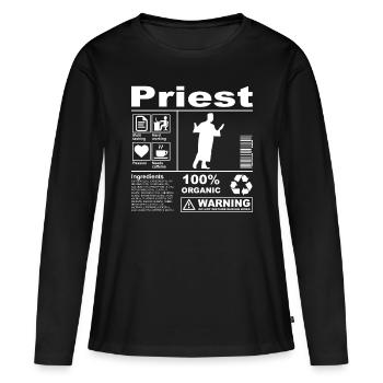 Description du produit du prêtre - T-shirt manches longues Premium bio Femme - noir - Devant - Julia (174cm)