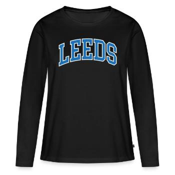 Leeds - T-shirt manches longues Premium bio Femme - noir - Devant - Julia (174cm)