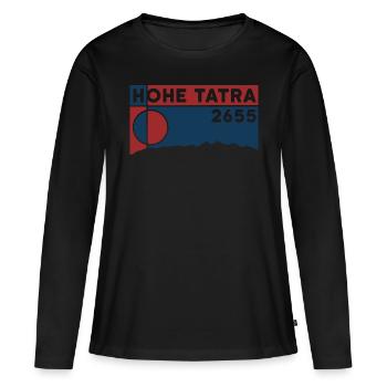 Hautes Carpates Carte Souvenirs Randonnée Pologne - T-shirt manches longues Premium bio Femme - noir - Devant - Julia (174cm)