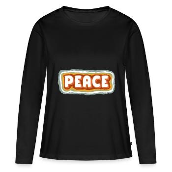 Peace - Frauen Premium Bio Langarmshirt - Schwarz - Vorne - Julia (174cm)