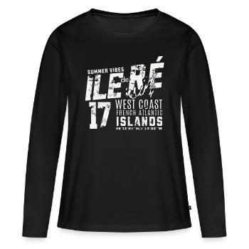 Ile de Ré West coast Atlantic - Women's Premium Organic Long Sleeve Shirt - black - Front - Julia (174cm)