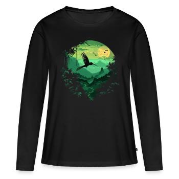 Colibri oiseau nature animaux désert nectar - T-shirt manches longues Premium bio Femme - noir - Devant - Julia (174cm)