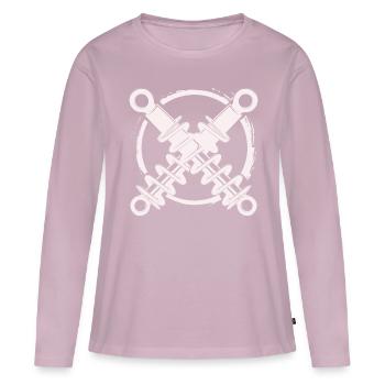 Atelier - Tournevis Tournevis Amateur - T-shirt manches longues Premium bio Femme - rose poudré - Devant - Julia (174cm)